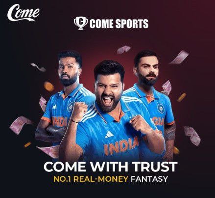 Come Game cricket sports gaming app interface